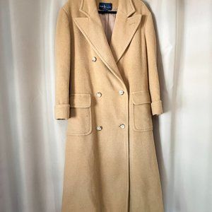 Vintage Ralph Lauren Camel Hair Trench Coat | Tan | Size 8